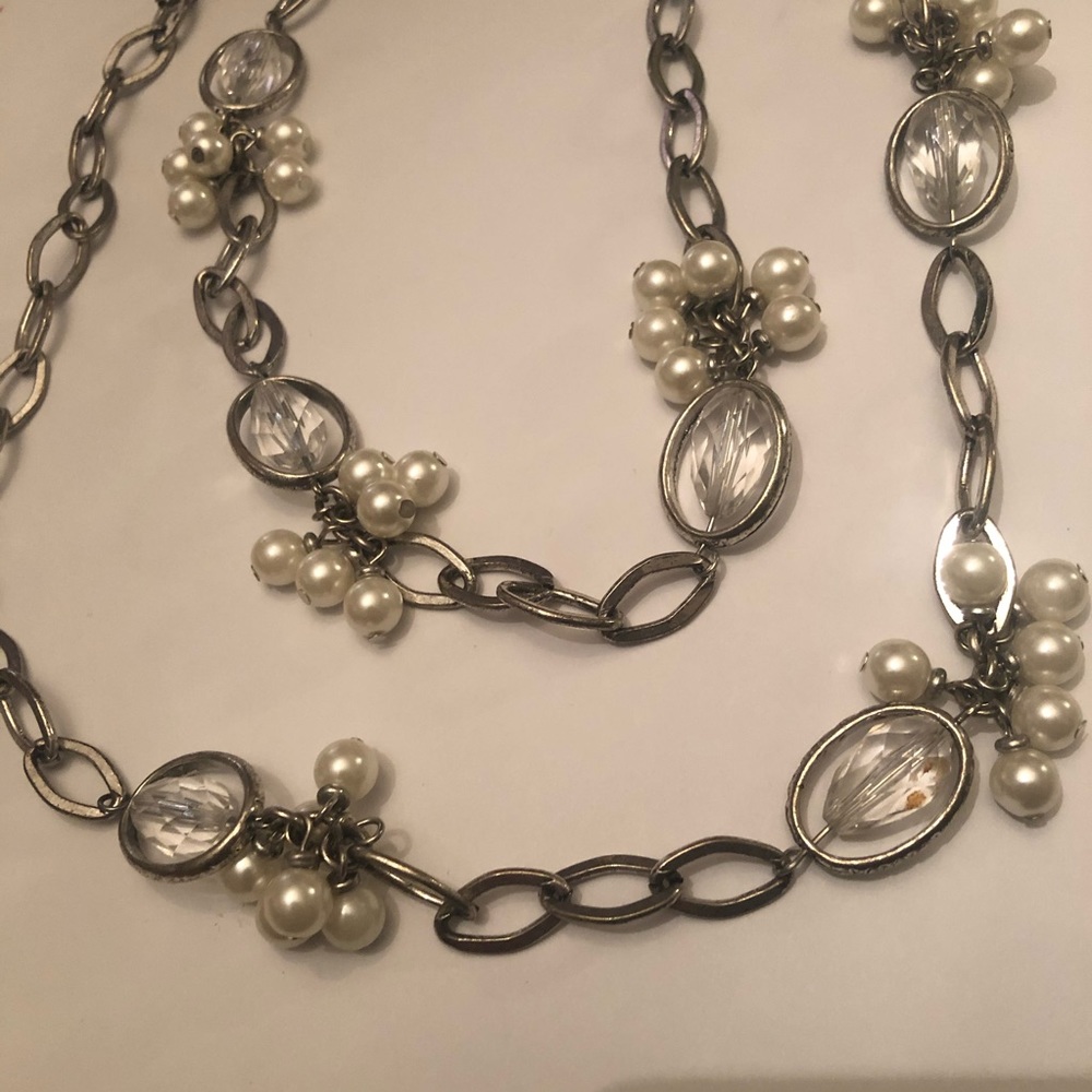 Pearl X Crystal Necklace